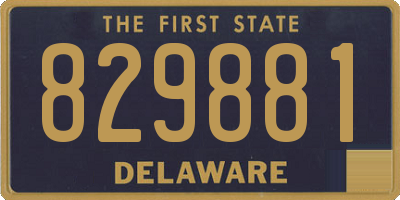 DE license plate 829881