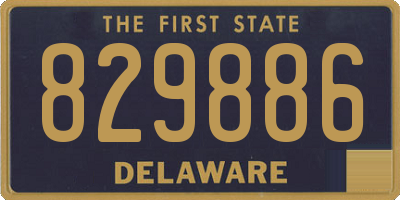 DE license plate 829886