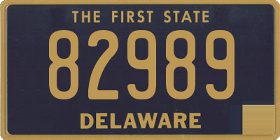 DE license plate 82989