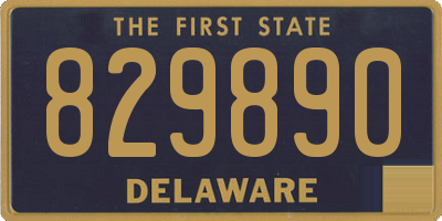 DE license plate 829890