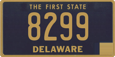 DE license plate 8299