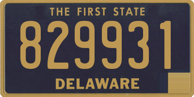 DE license plate 829931