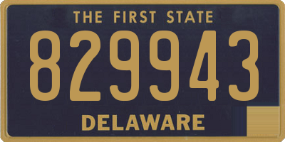 DE license plate 829943