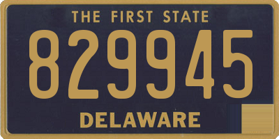 DE license plate 829945
