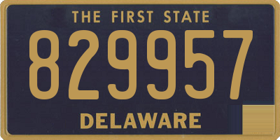 DE license plate 829957
