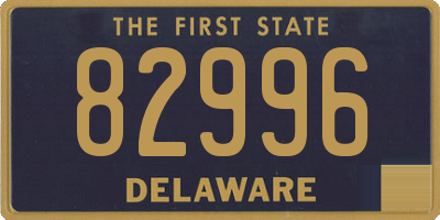 DE license plate 82996