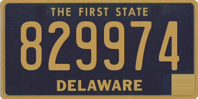 DE license plate 829974
