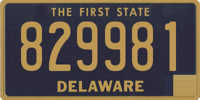 DE license plate 829981