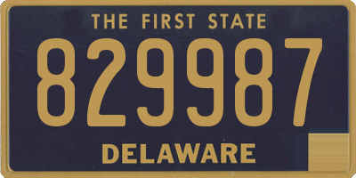 DE license plate 829987