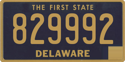 DE license plate 829992