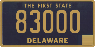 DE license plate 83000
