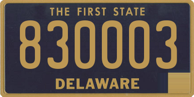 DE license plate 830003