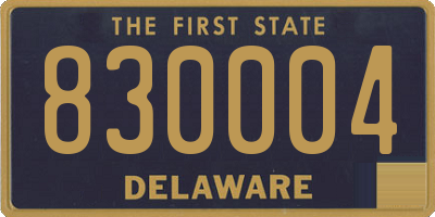 DE license plate 830004