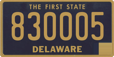 DE license plate 830005