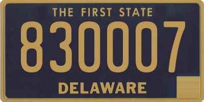 DE license plate 830007
