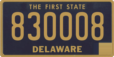 DE license plate 830008