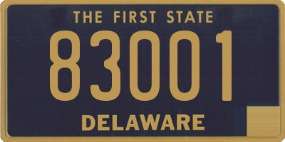 DE license plate 83001