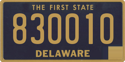 DE license plate 830010