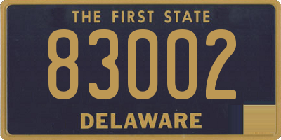 DE license plate 83002