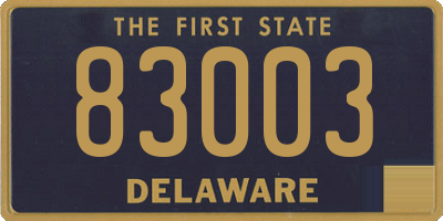 DE license plate 83003