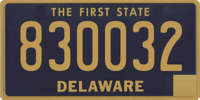 DE license plate 830032