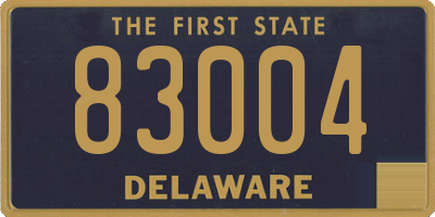 DE license plate 83004