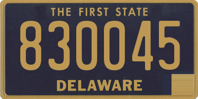 DE license plate 830045