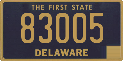 DE license plate 83005
