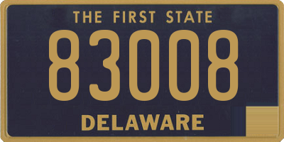 DE license plate 83008