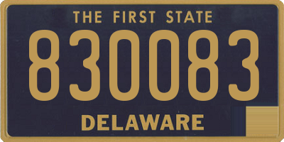 DE license plate 830083