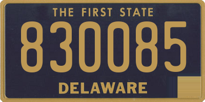 DE license plate 830085