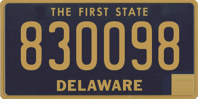 DE license plate 830098