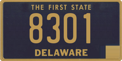 DE license plate 8301