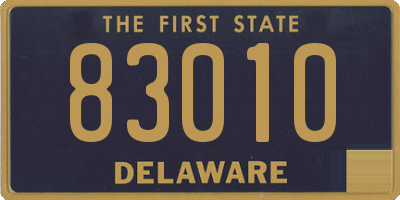 DE license plate 83010