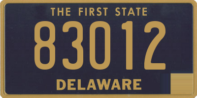 DE license plate 83012