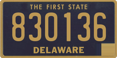 DE license plate 830136