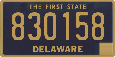 DE license plate 830158