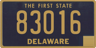 DE license plate 83016