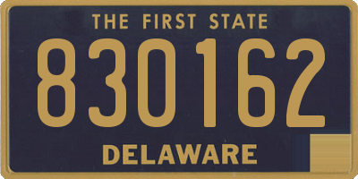 DE license plate 830162