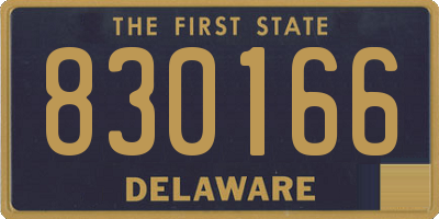 DE license plate 830166