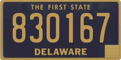 DE license plate 830167