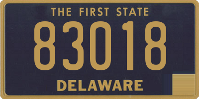 DE license plate 83018