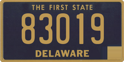 DE license plate 83019