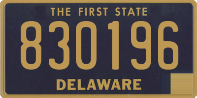 DE license plate 830196