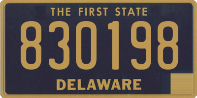 DE license plate 830198