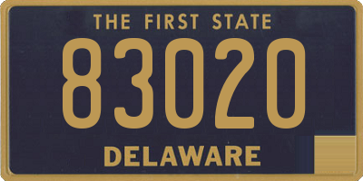 DE license plate 83020