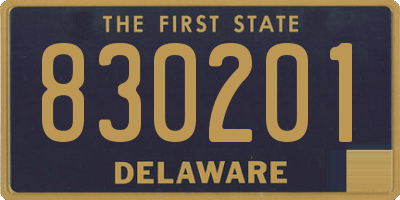 DE license plate 830201