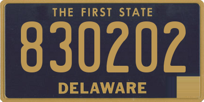 DE license plate 830202
