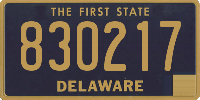 DE license plate 830217