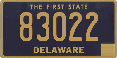 DE license plate 83022